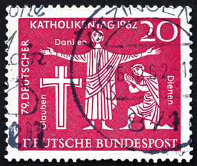 Postage stamp Germany 1962 Faith, Thanksgiving, Service