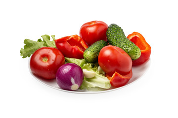 plate with vegetables