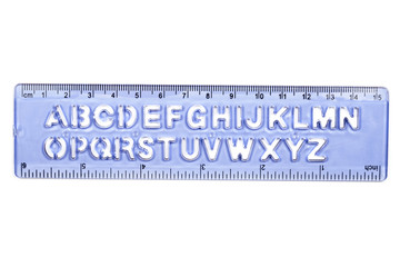 Plastic ruler and stencil