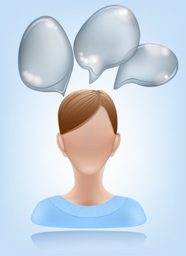 recommend clip art: Woman speech icon