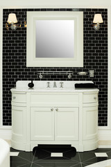 Stylish bathroom interior - black and white design