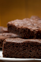 fresh baked chocolate brownie