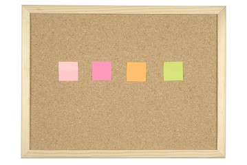 Tablero de corcho y notas