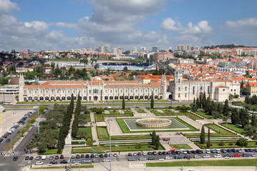 Fototapeta na wymiar Aerial Belem, Lizbona, Portugalia