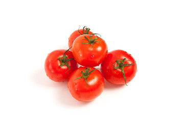 Tomatoes isolated on white