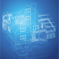 Urban Blueprint (vector). Architectural background