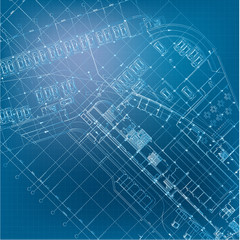 Urban Blueprint (vector). Architectural background