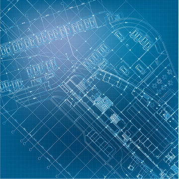 Urban Blueprint (vector). Architectural background