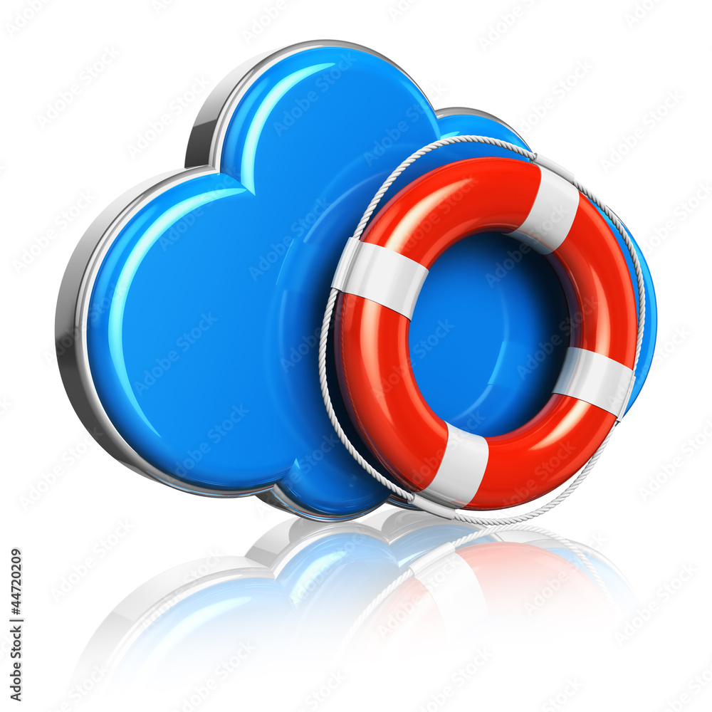 Aufkleber Cloud computing and storage security concept