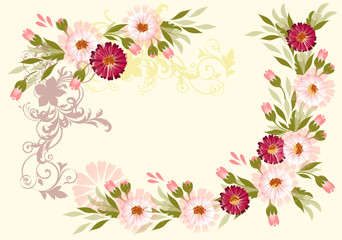 Design with flower elements