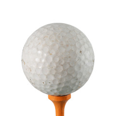 Golf ball on green