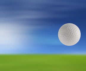 Golf ball on green