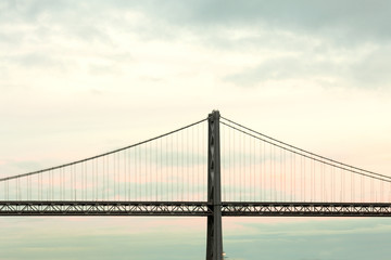 Fototapeta na wymiar Bay Bridge at dusk, San Francisco, California, USA
