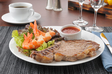 Steak and shrimp