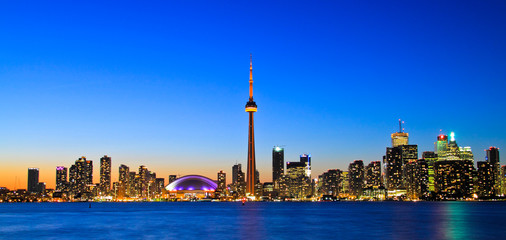 Scene of Toronto skyline from Central Island © Aqnus