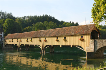 Traditional Covered Wood Bridge
