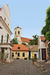 Fototapeta na wymiar Typowy europejski Aleja w Szentendre na Węgrzech