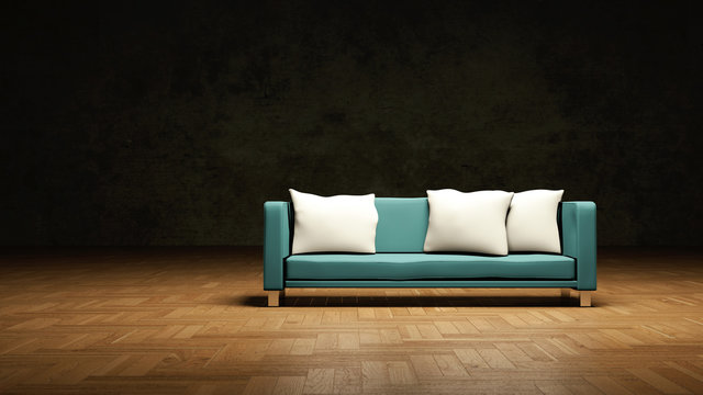 hellblaues modernes Sofa