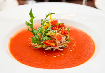 Soup on table