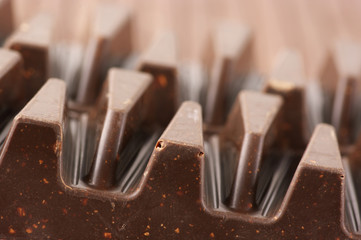 Dark chocolate close-up