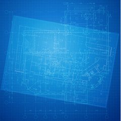 Fototapeta premium Urban Blueprint (vector). Architectural background