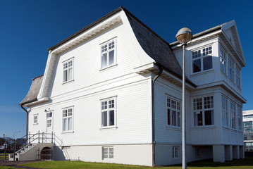 Fototapeta na wymiar Wyspa - Cape Haus w Reykjaviku