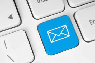 Mail keyboard button on grey keyboard