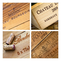 Vin, caisse, Bordeaux, chai, cave, emballage, bois