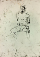 Fototapeta na wymiar Sketch of a man