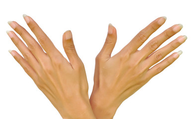 Two woman hand