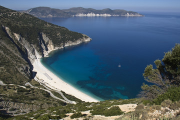 Mirtos beach at Kefalonia island in Greece