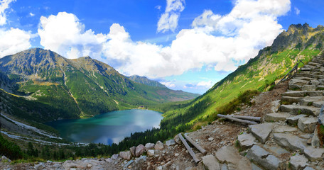 Morskie Oko lake in polish Tatra mountains - obrazy, fototapety, plakaty