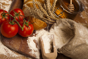 Flour and traditional bread
