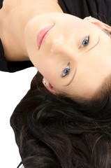 pretty young woman with black hair