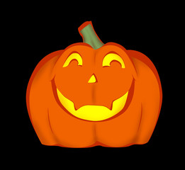 Scary Jack isolated on black