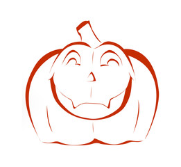 Scary Jack silhouette isolated on white