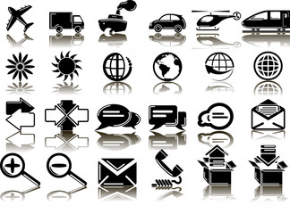 Set of 24 business transportation icons