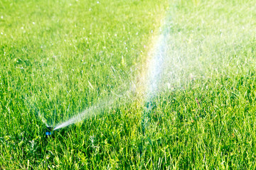 Water sprinkler and rainbow
