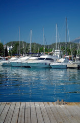 Fototapeta premium Vessels in harbor,TURKEY.