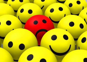 Naklejka premium Der rote Smiley