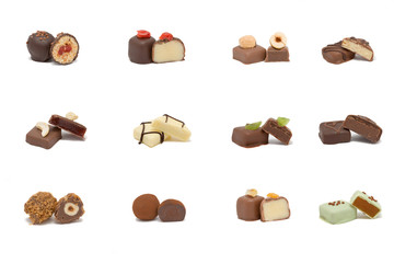 Set of various hand-made candies