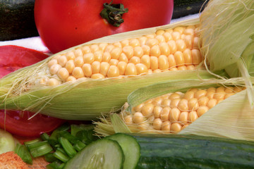 Close-up corn cobs © Photo Collective