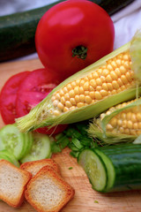 Close-up corn cobs © Photo Collective