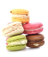 Macarons Gebirge französische Speisen und Spezialitäten selbst Kochen. Ideen für Nachttisch 