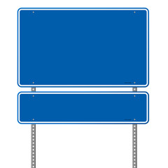 Blank Blue Road Sign