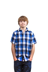 Fototapeta premium cute smart happy smiling young boy