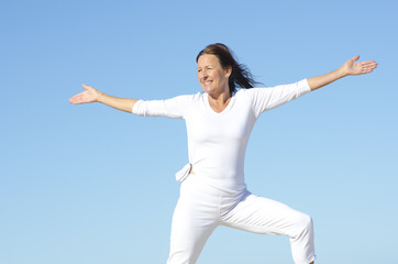 Fit attractive mature woman outdoor