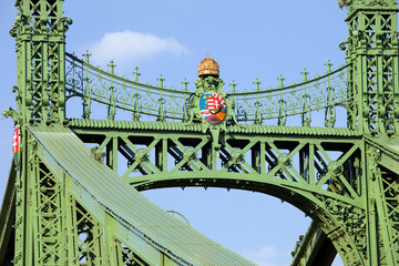 Liberty Bridge Closeup in Hungary