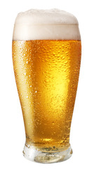 Glass of light beer