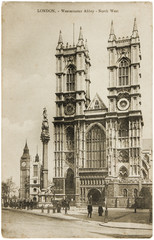 Fototapeta na wymiar Westminster Abbey Postcard